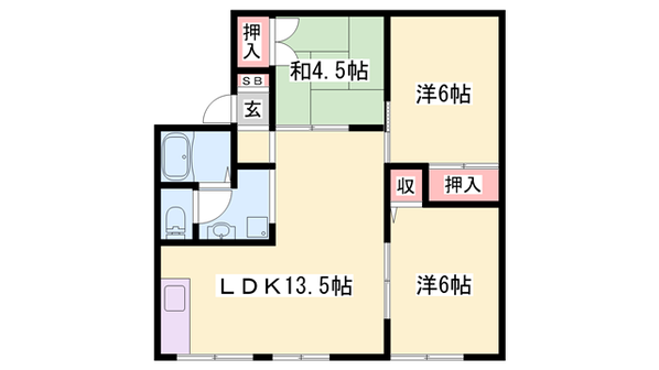 クレスト安室の物件間取画像